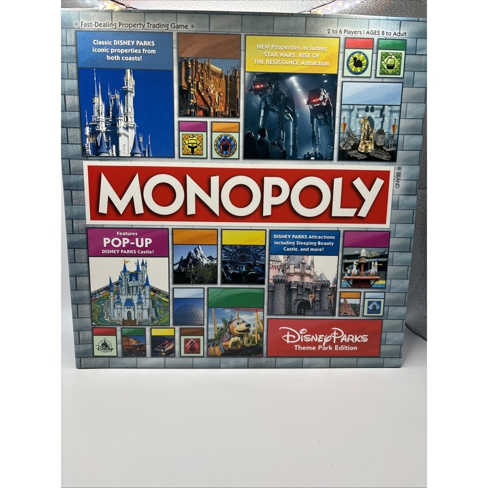 2019 Disney Parks Theme‎ Park Edition Monopoly Game Pop-Up Castle NEW SEALED